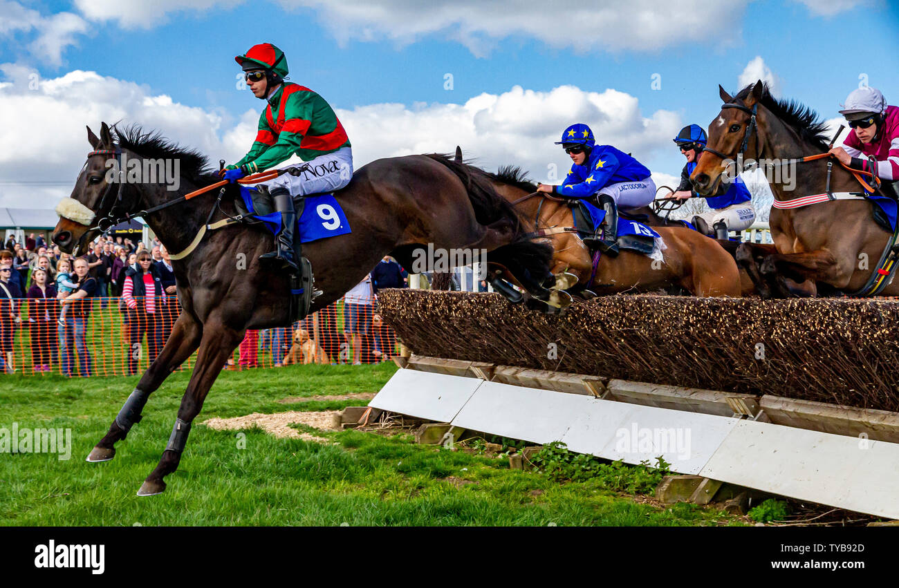 Point Ot Point Racing Point to Point Horse Racing Stock Photo - Alamy