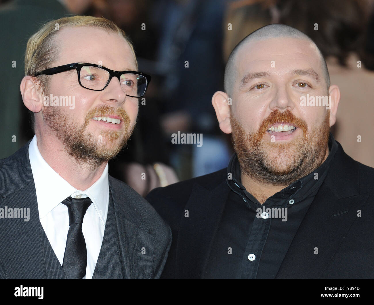 Nick Frost, Sigourney Weaver and Simon Pegg attends the World premiere of  Paul at The Empire, Leicester Square, London Stock Photo - Alamy