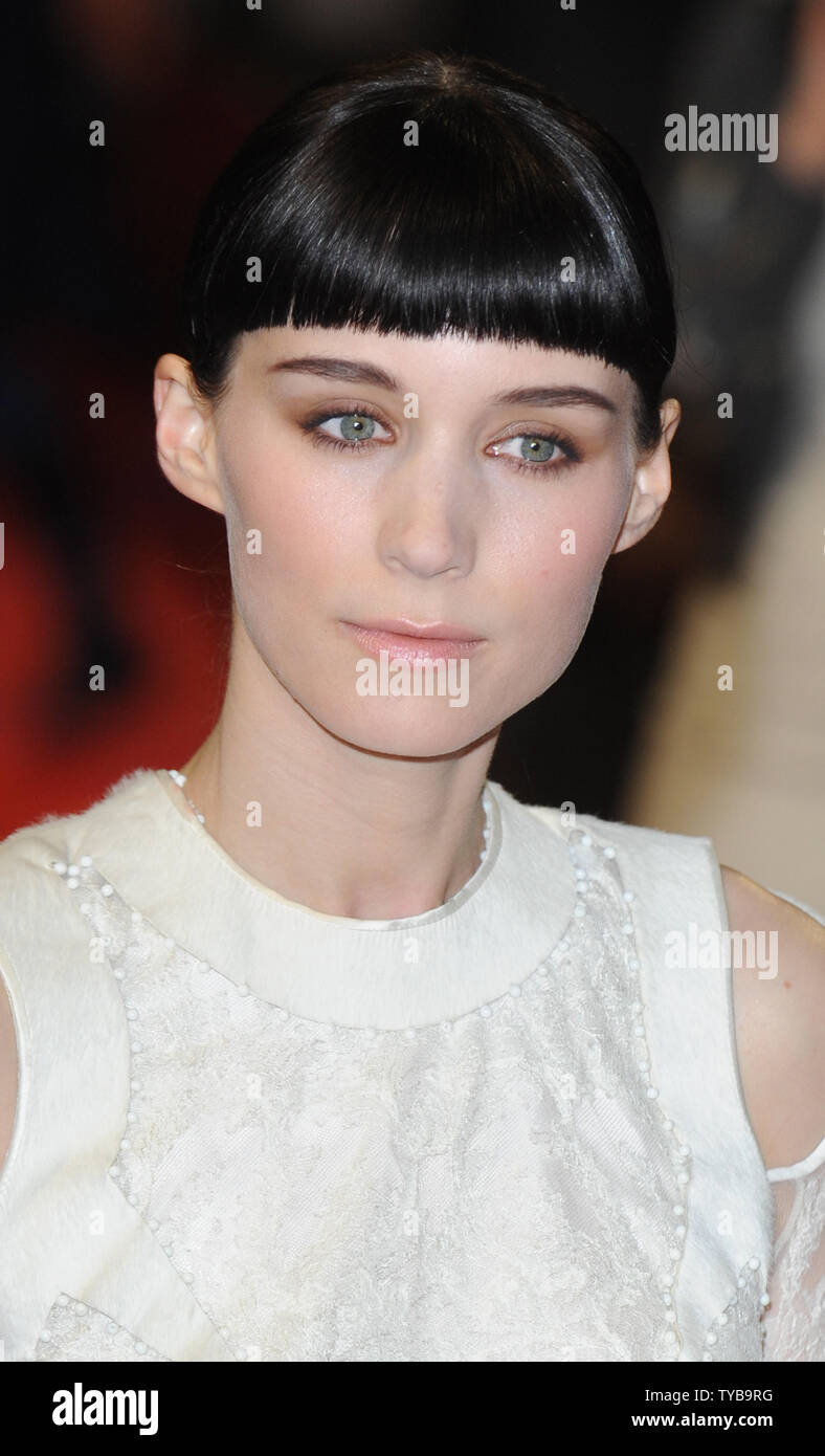 American actress Rooney Mara attends the premiere of  'The Girl With The Dragon Tattoo' at Odeon, Leicester Square in London on December 12, 2011.     UPI/Rune Hellestad Stock Photo