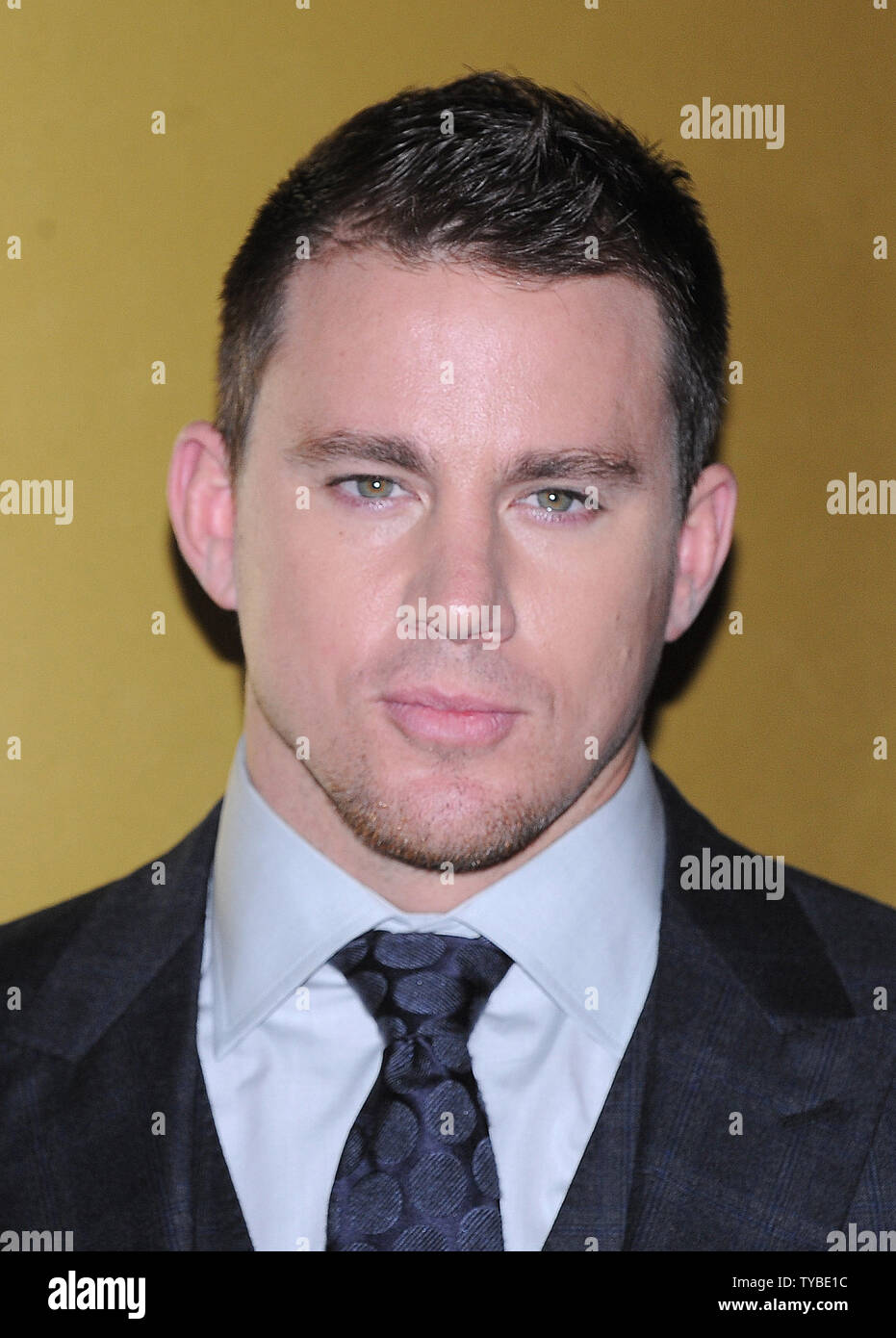 American actor Channing Tatum attends the European premiere of 'Magic Mike' at The Mayfair Hotel in London on July 10, 2012.     UPI/Paul Treadway.. Stock Photo
