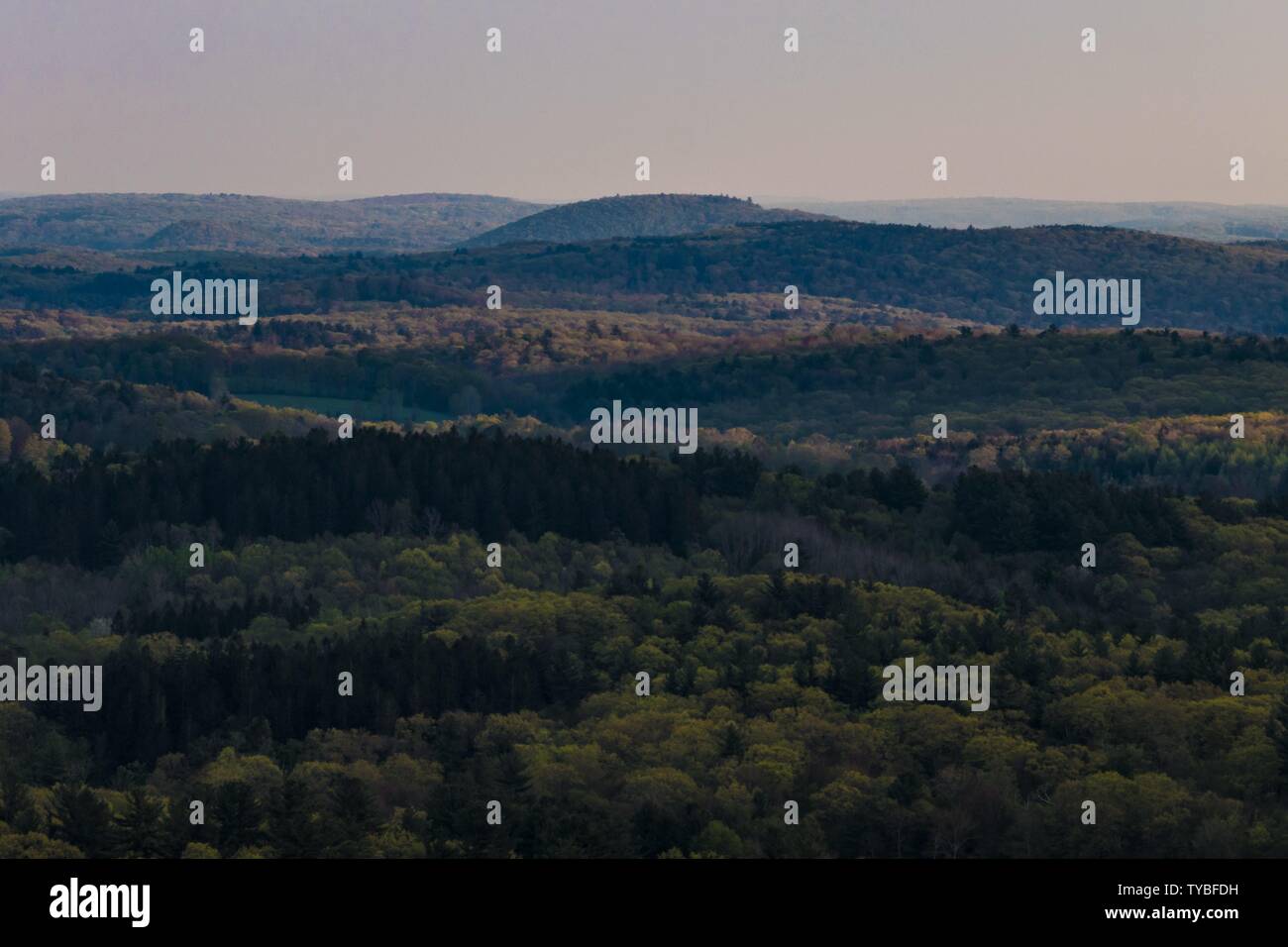 Cornwall, Connecticut, USA The view over the Berkshire Hills from Mohawk Mountain. - 2019 | usage worldwide Stock Photo