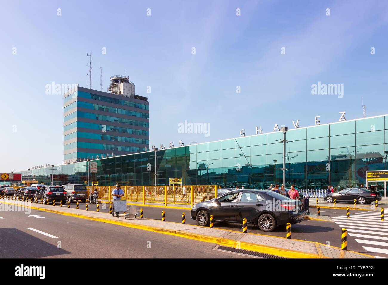 Lima, Peru – February 1, 2019: Terminal of Lima airport (LIM) in Peru. | usage worldwide Stock Photo