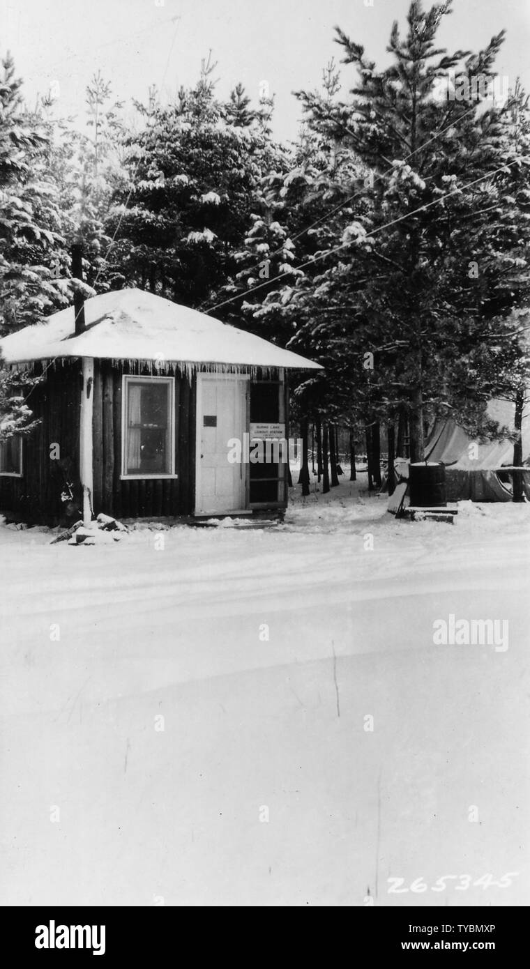 Photograph of Burns Lake Cabin; Scope and content Original caption