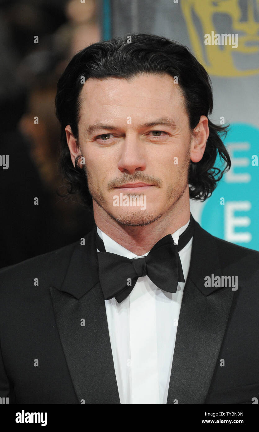 Welsh actor Luke Evans attends the EE British Academy Film Awards 2014 at The Royal Opera House in London on February 16, 2014.     UPI/Paul Treadway Stock Photo