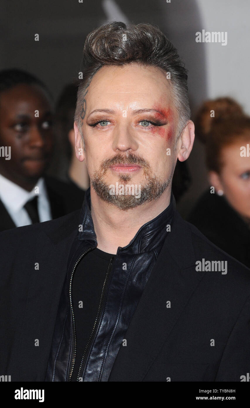 English singer-songwriter Boy George attends The Brit Awards 2014 at The O2  Arena in London on February 19, 2014. UPI/Paul Treadway Stock Photo - Alamy, image size:854x1390