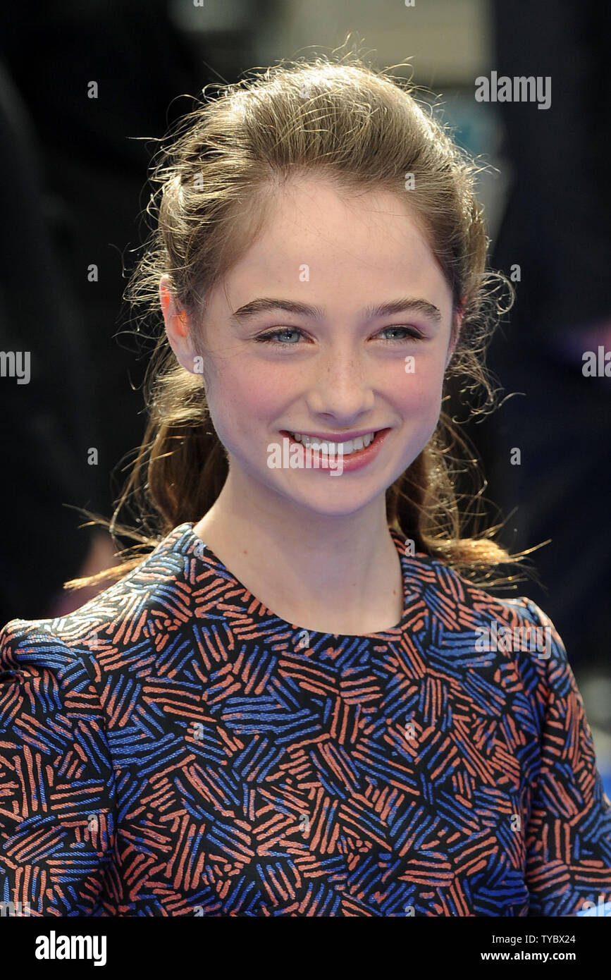 English actress Raffey Cassidy attends the European Premiere of 'Tomorrowland: A World Beyond' at Odeon Leicester Square in London on May 17, 2015.     Photo by Paul Treadway/UPI Stock Photo