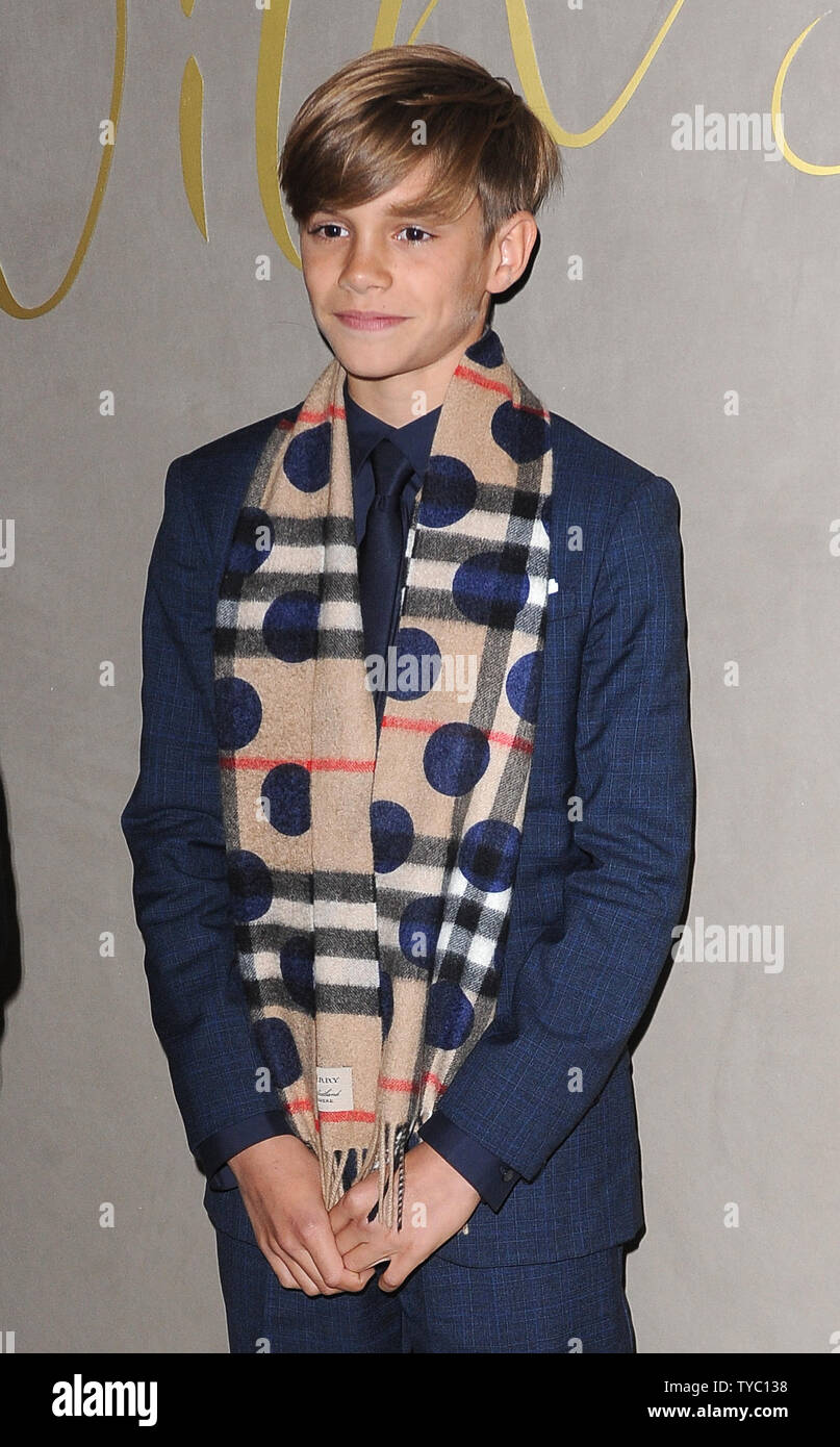 English child model Romeo Beckham attends the Burberry Festive Film  Premiere at Burberry Regent Street in London on November 3, 2015. Photo by  Paul Treadway/ UPI Stock Photo - Alamy