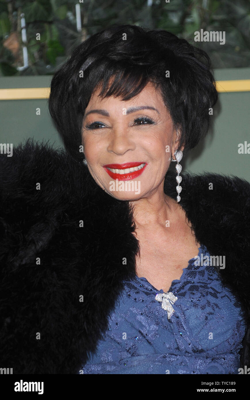 Welsh singer Shirley Bassey attends the 'Evening Standard Theatre Awards' at The Old Vic in London on November 21, 2015. Photo by Paul Treadway/ UPI Stock Photo