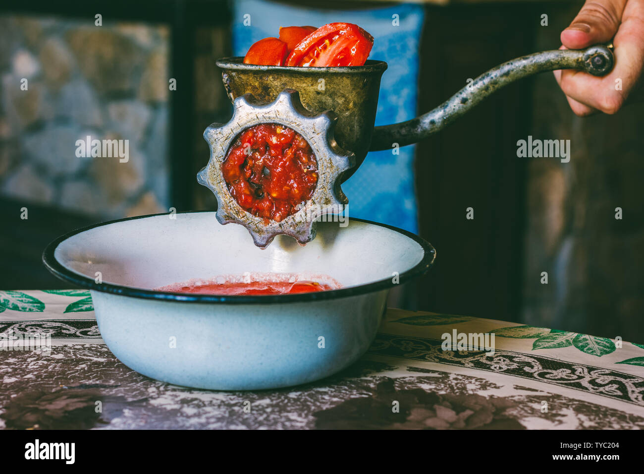 https://c8.alamy.com/comp/TYC204/man-hand-turns-the-handle-grinds-in-an-old-meat-grinder-tomatoes-for-making-lecho-sauce-TYC204.jpg
