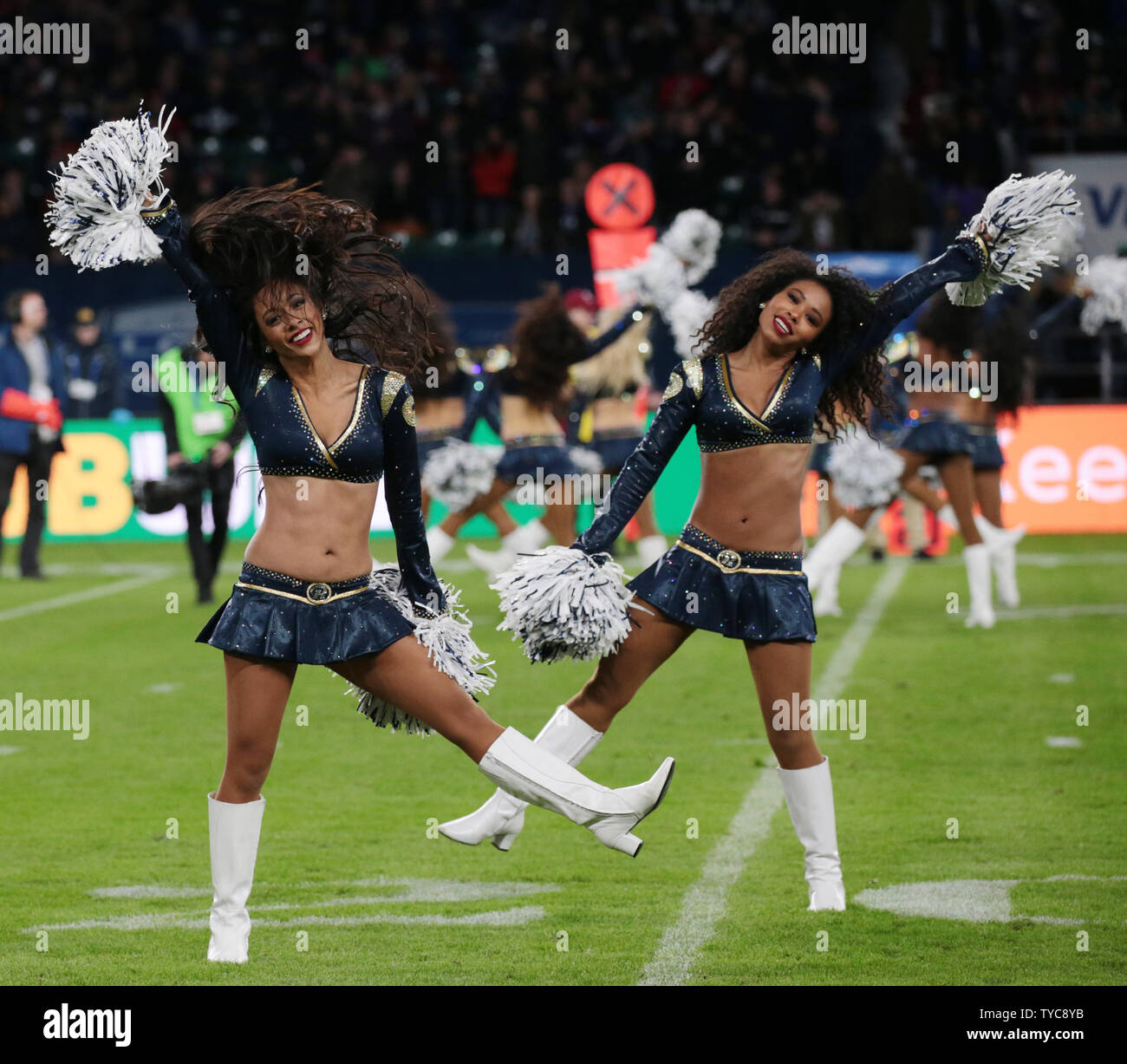 January 30, 2022, Los Angeles, CA, USA: Los Angeles Rams cheerleaders  perform during the NFC Championship game at SoFi Stadium on Sunday, Jan.  30, 2022 in Inglewood. (Credit Image: © Paul Kitagaki