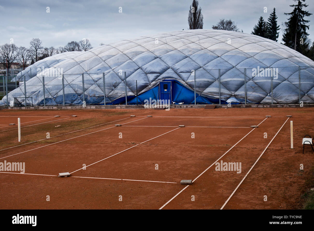air dome for indoor sports and tennis court at a sport center Stock Photo -  Alamy