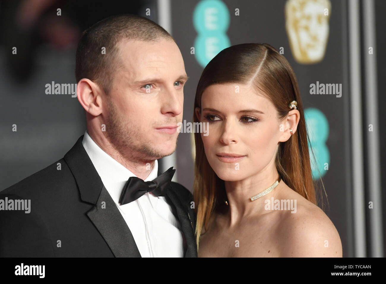 English actor Jamie Bell and American actress Kate Mara attend The British Academy Film Awards (BAFTA) at the Royal Albert Hall in London on February 18, 2018. Photo by Paul Treadway/ UPI Stock Photo