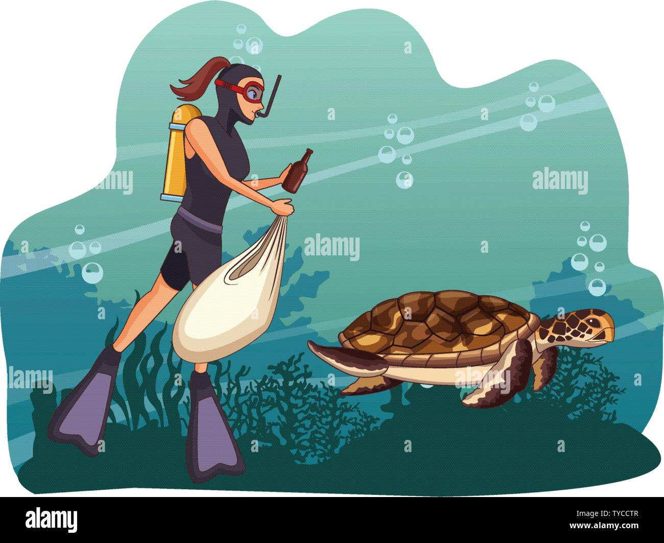 scuba diving avatar cartoon character Stock Vector Image & Art - Alamy