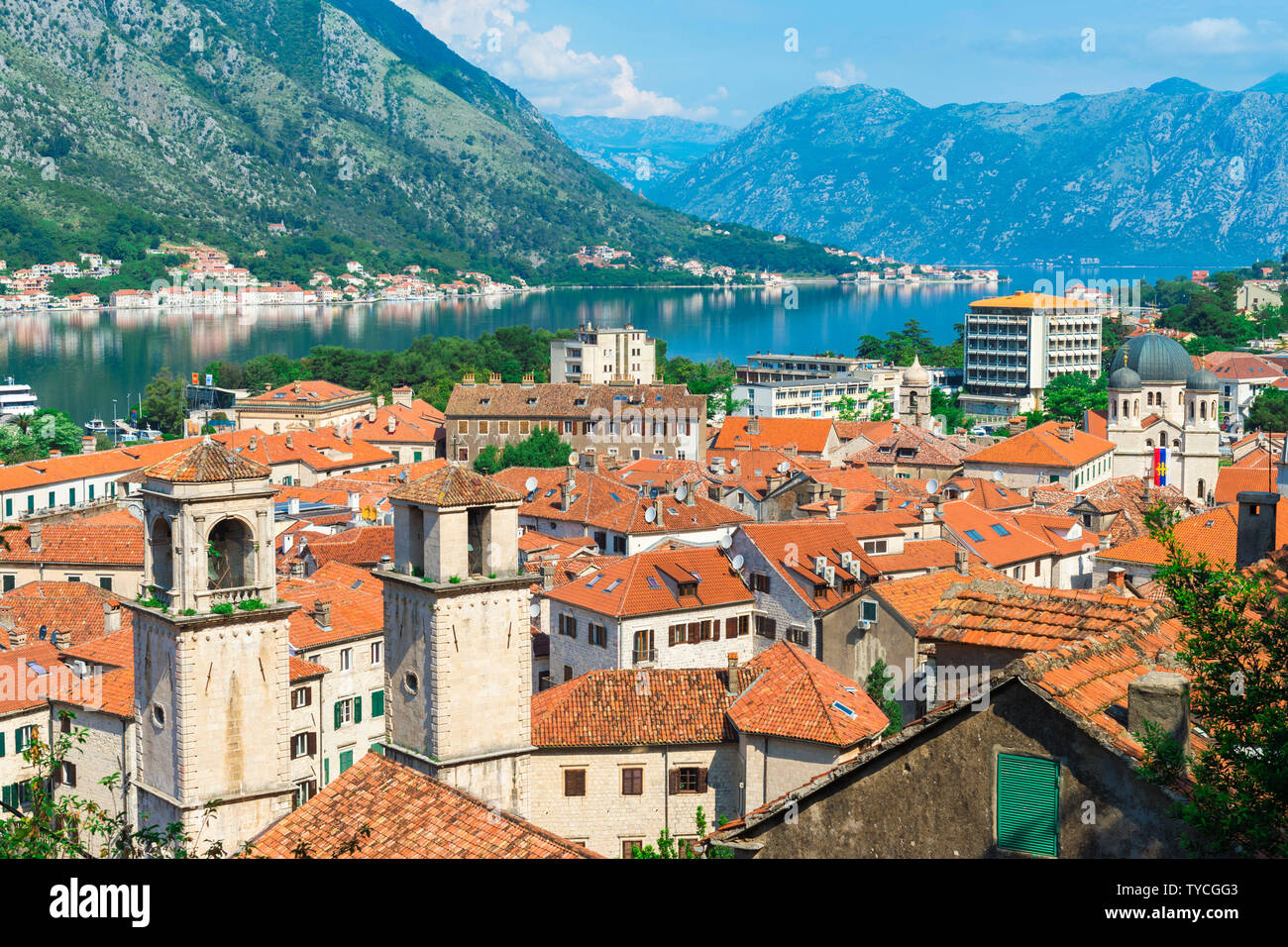 Kotor Old Town, Unesco World Heritage Site, Kotor, Montenegro Stock Photo