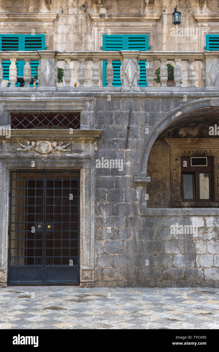Pima Palace, Unesco World Heritage Site, Kotor, Montenegro Stock Photo