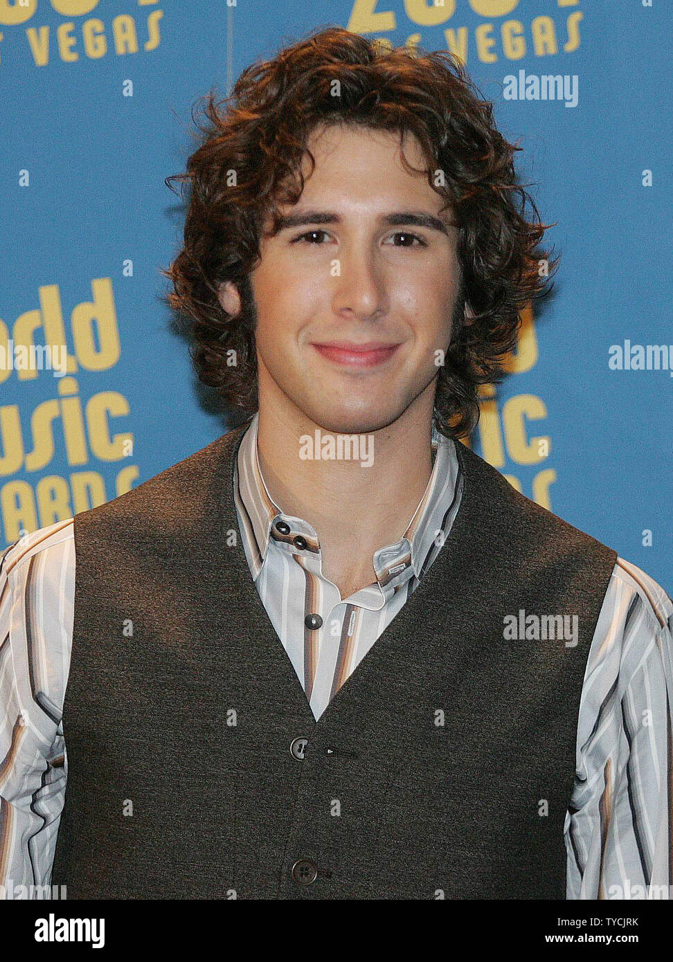 Singer Josh Groban at the World Music Awards, held at the Thomas and