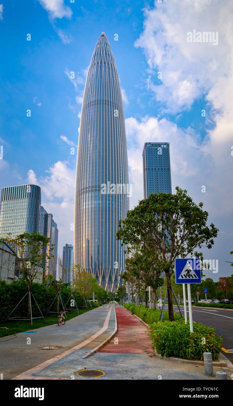 Houhai China Resources Building, Nanshan District, Shenzhen Stock Photo