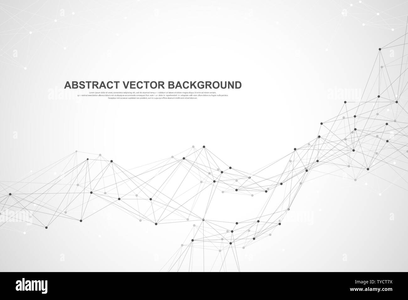 Vector abstract big data visualization. Complex data threads graphic. Abstract vector graphics. Futuristic infographic illustration Stock Vector