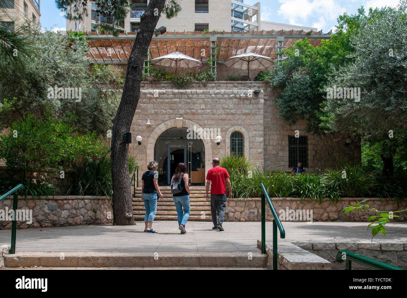 Exterior of the Ticho House, Jerusalem, Israel. Now housing a permanent exhibition of the artwork of Anna Ticho (1894-1980) Stock Photo
