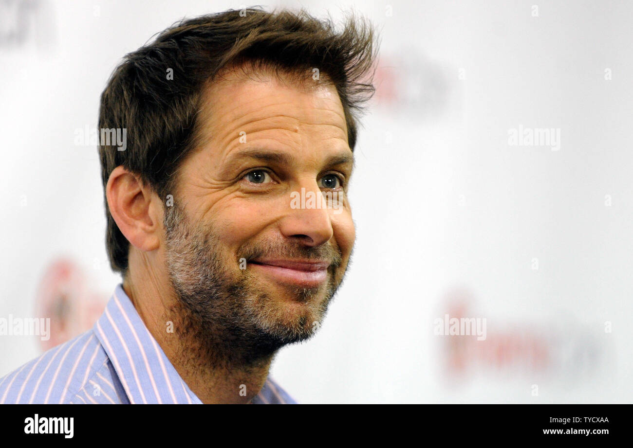 Director Zack Snyder arrives at a Warner Bros. event to promote his upcoming movie, 'Man of Steel' at Caesars Palace during CinemaCon, the official convention of the National Association of Theatre Owners, in Las Vegas, Nevada  on April 16, 2013.  UPI/David Becker Stock Photo