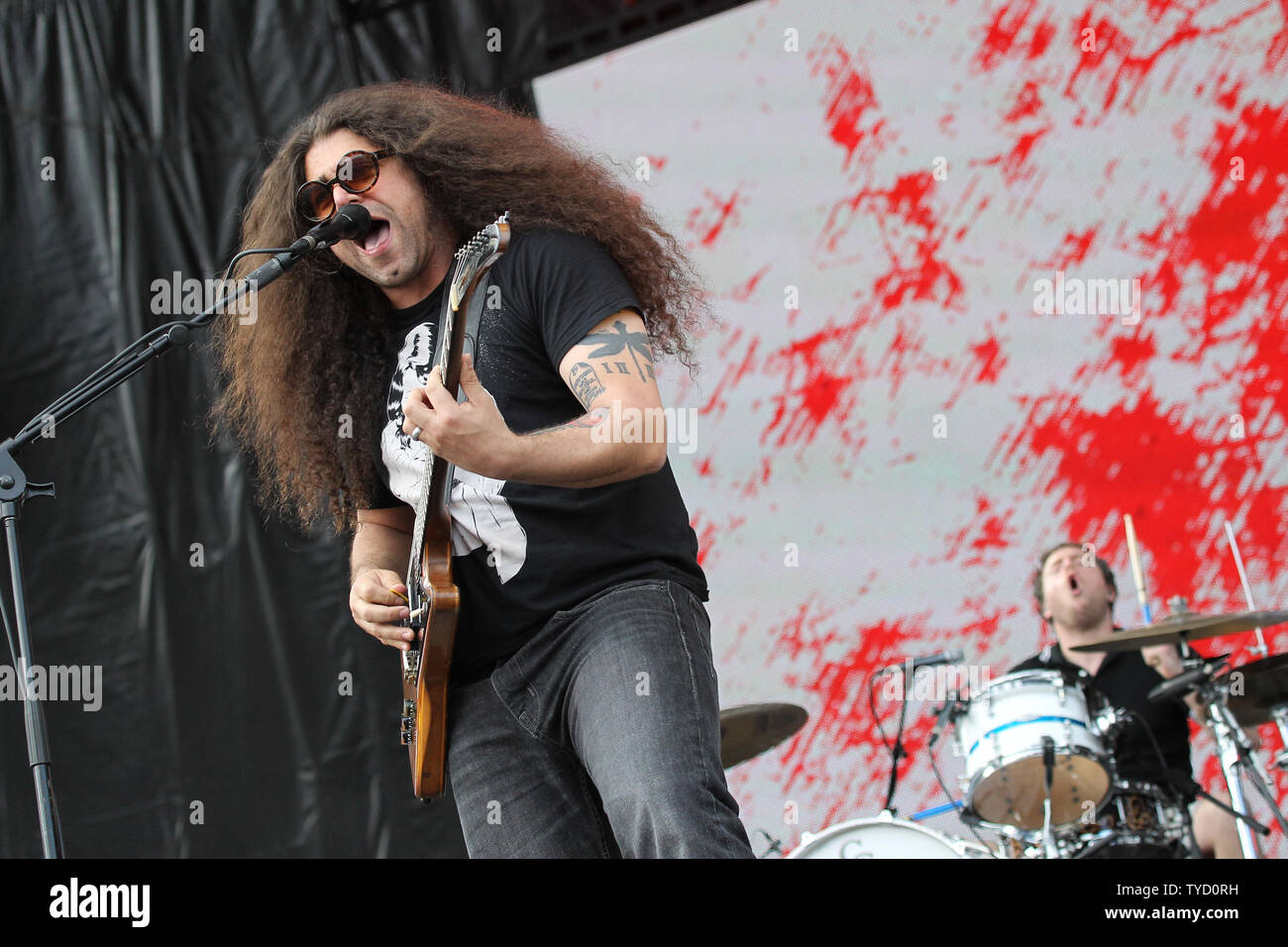 American rock band Coheed and Cambria performs during the 30th bi-annual Rock in Rio music festival at the MGM Grand in Las Vegas, Nevada on May 9, 2015.   Photo by James Atoa/UPI Stock Photo