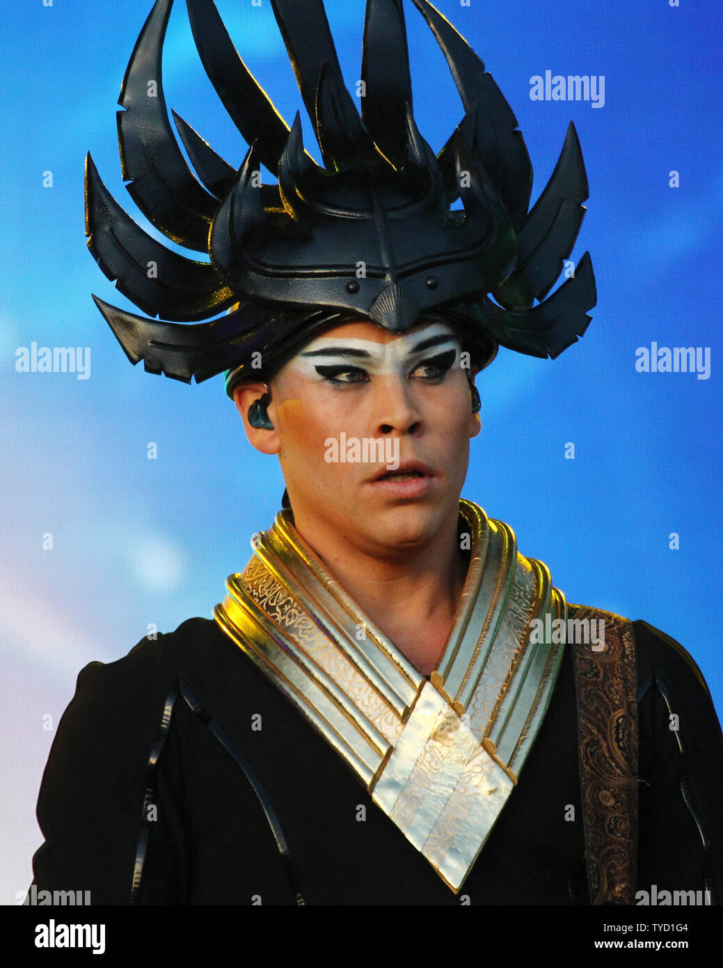 Australian electronic music band Empire of the Sun performs during the