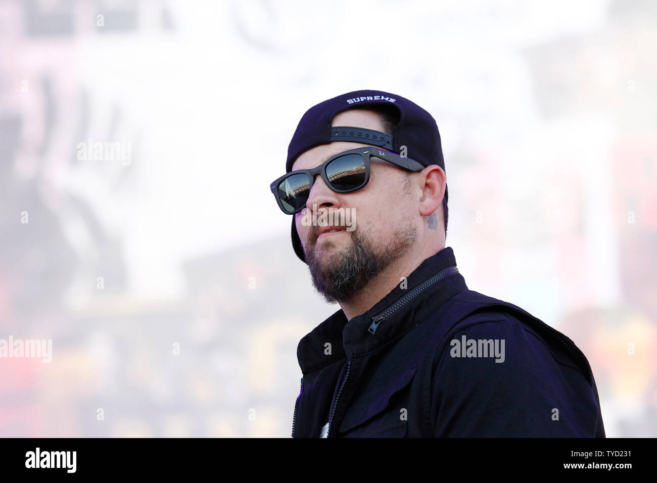 Joel Madden of Good Charlotte performs at the iHeartRadio Daytime Village Concerts in Las Vegas, Nevada on September 24, 2016.  Photo by James Atoa/UPI Stock Photo