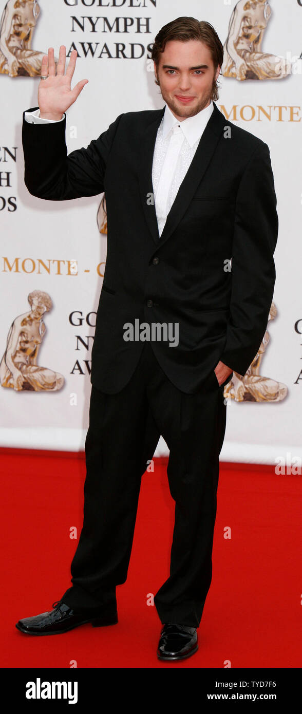 Actor Drew Tyler Bell arrives on the red carpet for the closing ceremonies at the 47th Monte Carlo Television Festival in Monte Carlo, Monaco on June 14, 2007.  (UPI Photo/David Silpa) Stock Photo