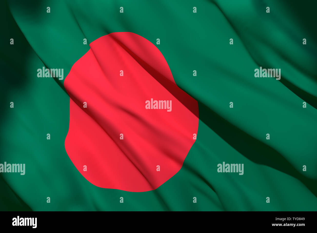 3d rendering of a Bangladesh national flag waving Stock Photo - Alamy