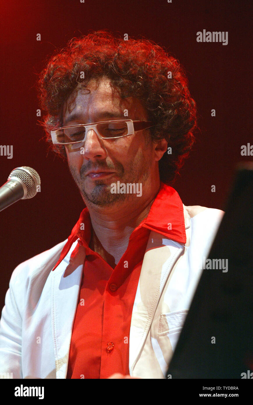 Fito Paez of Argentina performs in concert, at the American Airlines