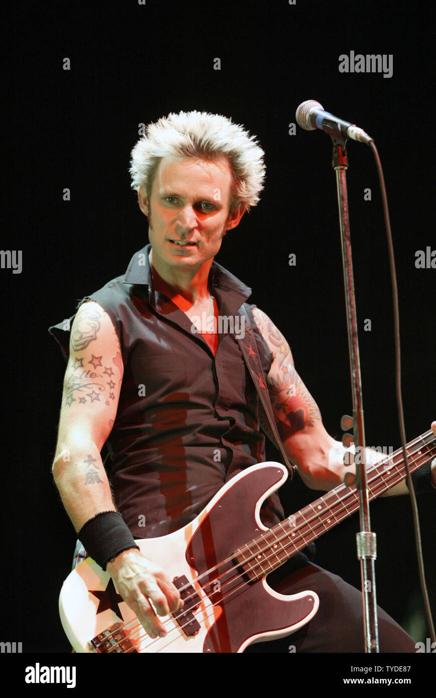 Mike Dirnt with Green Day performs in concert at the Convocation Center