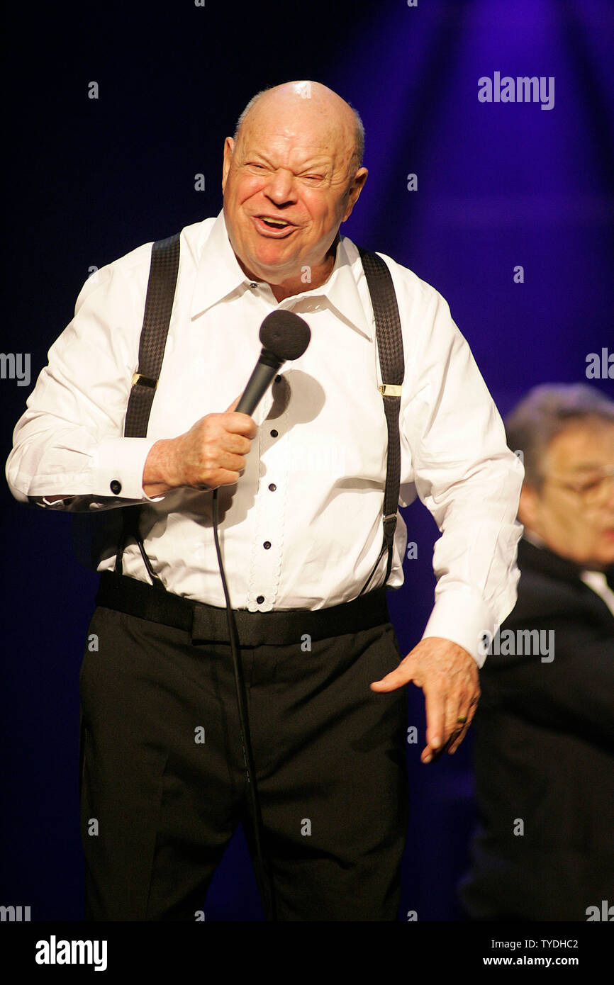 Don Rickles performs his stand up comedy show at the Bank Atlantic Center  in Sunrise, Florida on February 4, 2006. (UPI Photo/Michael Bush Stock  Photo - Alamy