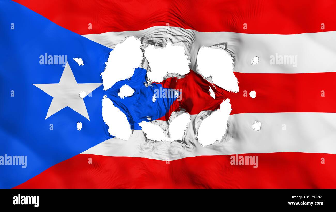 Holes in the Puerto Rico state flag