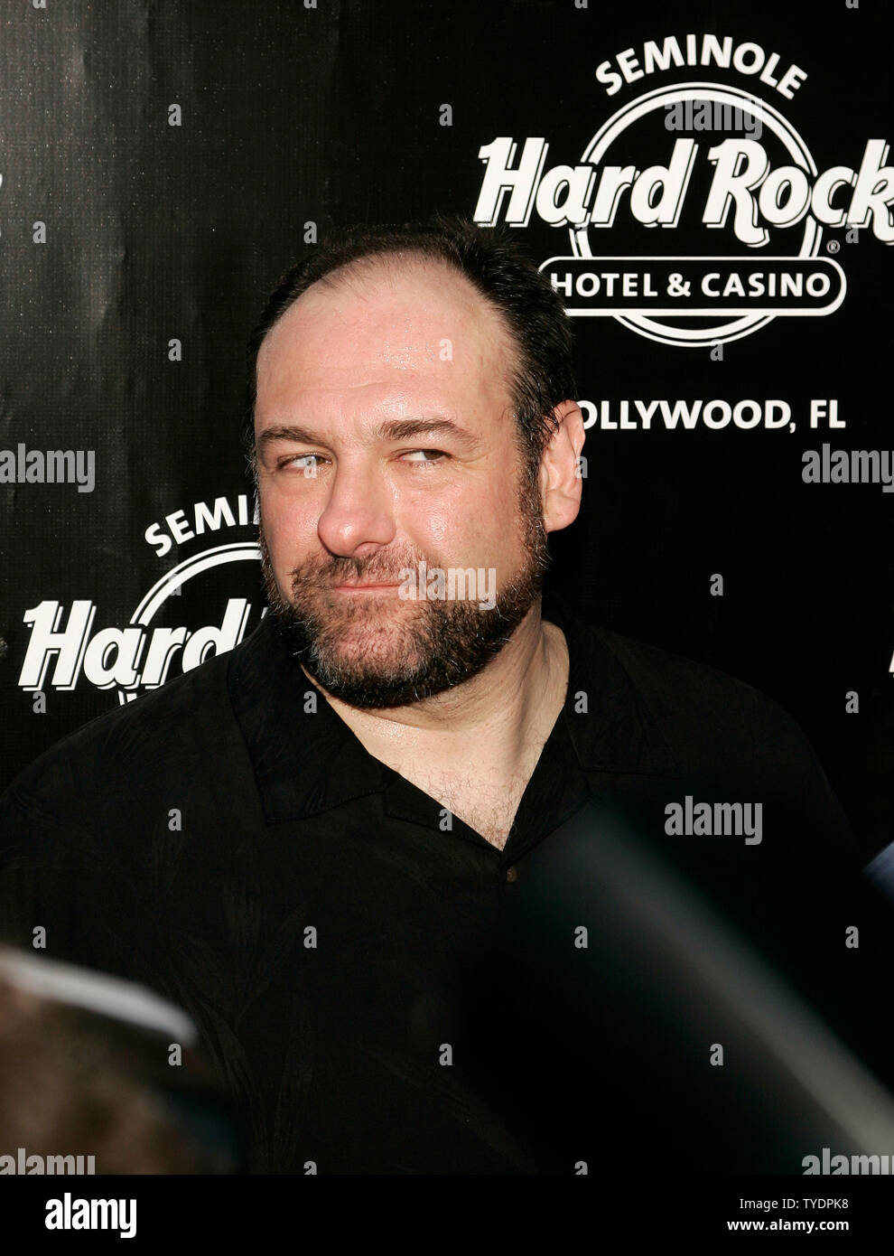 James Gandolfini (Tony Soprano) arrives for the Sopranos final episode