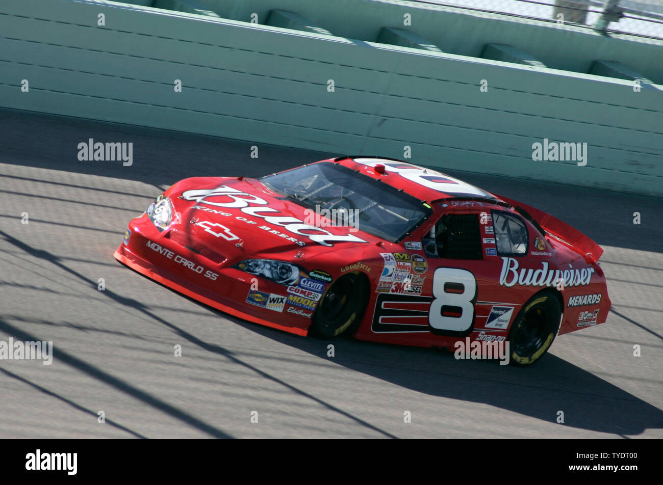 Dale Earnhardt Jr runs in the Nextel Cup practice at Homestead-Miami  Speedway in Homestead, Florida on November 16, 2007. This will be  Earnhardt's last race for his late fathers racing team. (UPI