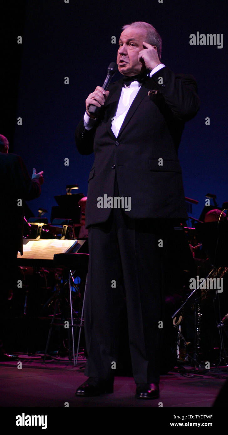 Frank Sinatra Jr. performs in concert at the Seminole Hard Rock Hotel and Casino in Hollywood, Florida on January 5, 2008. (UPI Photo/Martin Fried). Stock Photo
