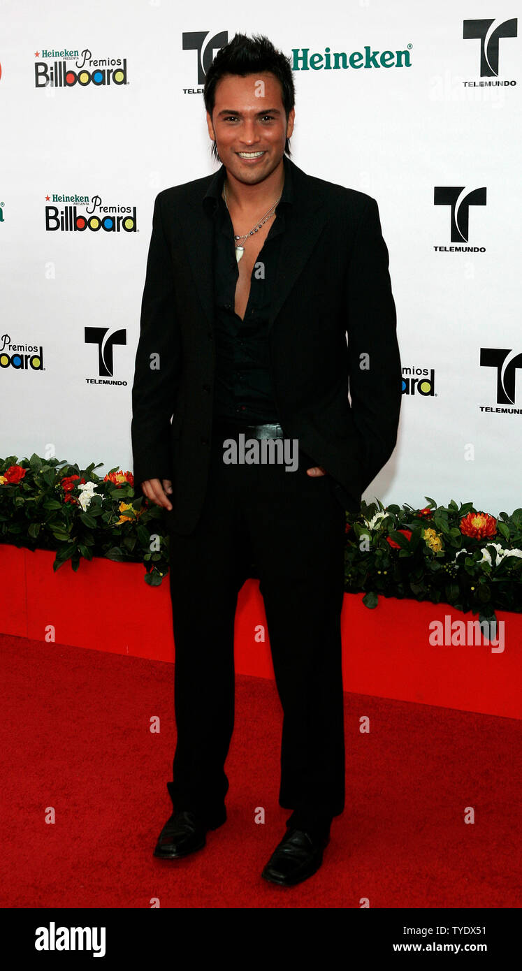 Pablo Portillo arrives on the red carpet for the 2008 Latin Billboard Awards at the Seminole Hard Rock Hotel and Casino in Hollywood, Florida on April 10, 2008. (UPI Photo/Michael Bush) Stock Photo