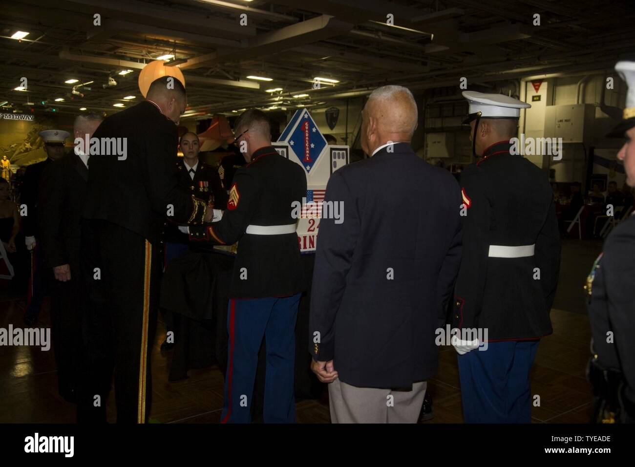 U S Service Members And Guests Attend The 1st Marine Divisions