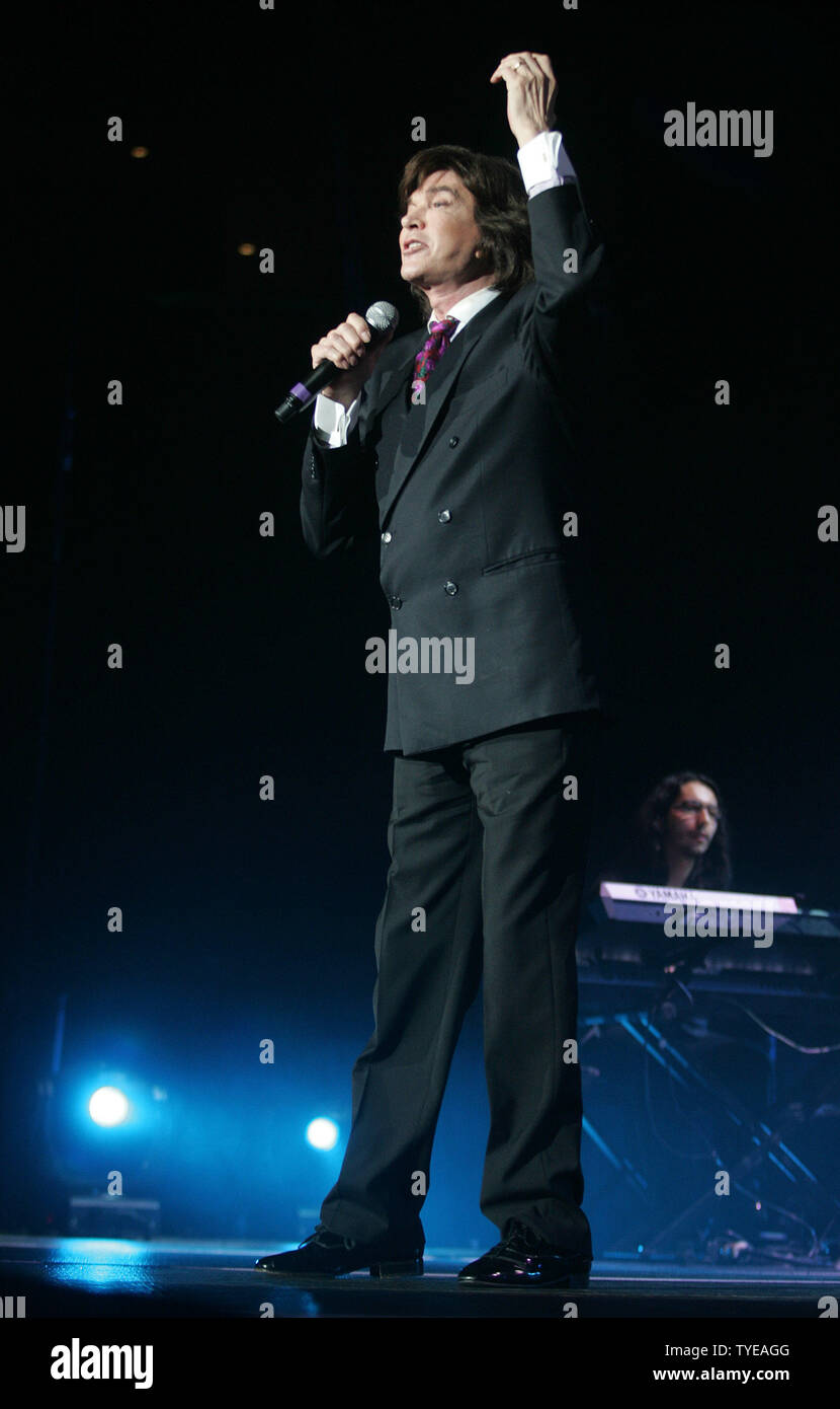 Spanish singer Camilo Sesto performs in concert at the American