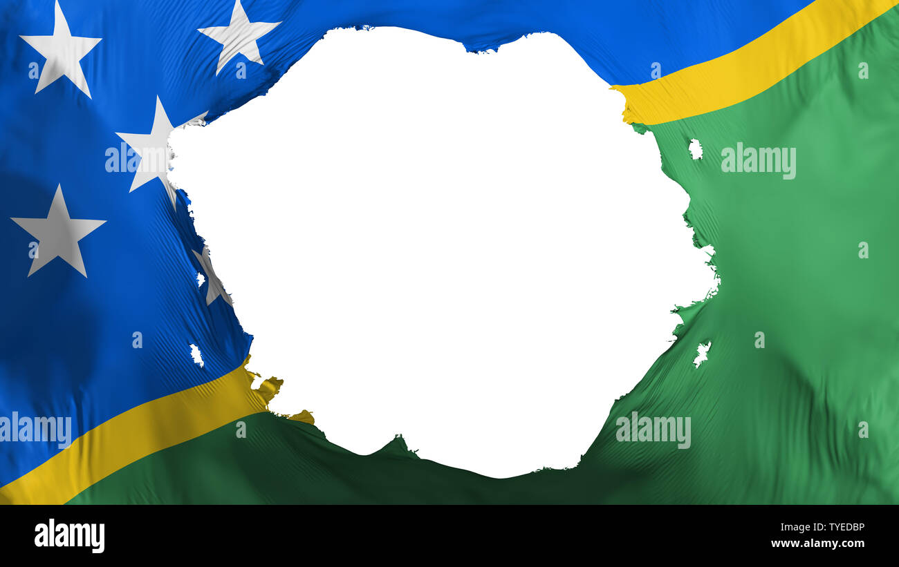 Broken Solomon Islands flag Stock Photo - Alamy
