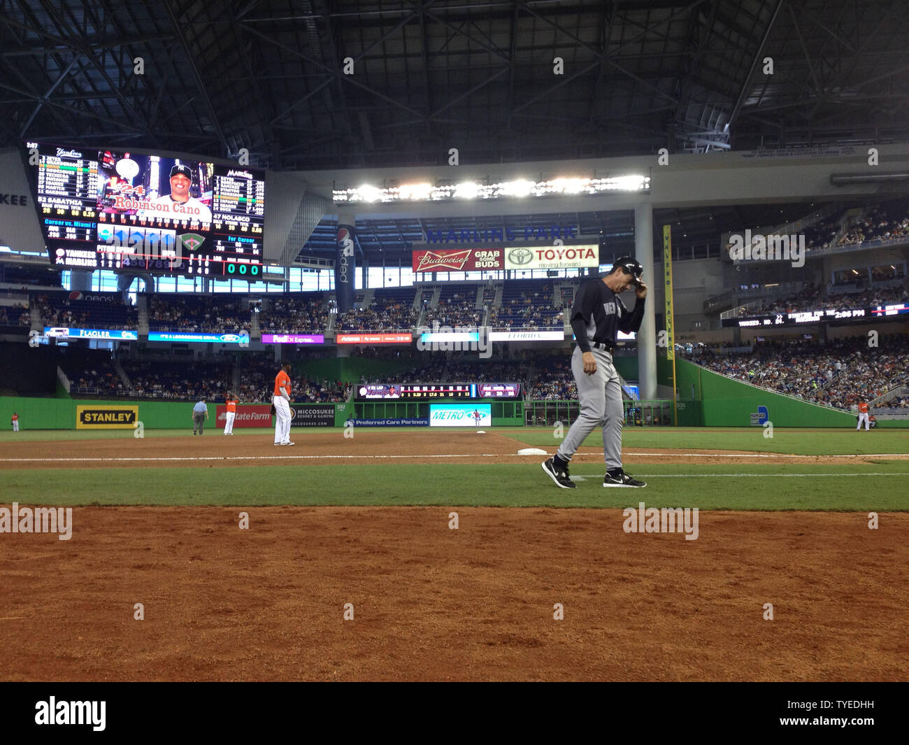 Marlins Park Stadium editorial stock image. Image of baseball