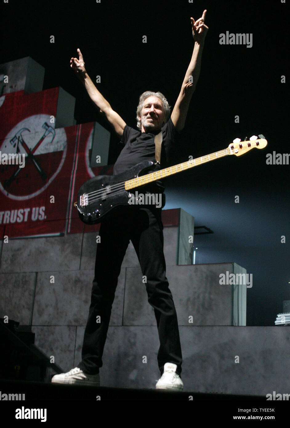 Roger Waters performs in concert at the BankAtlantic Center in Sunrise, Florida on June 15, 2012.  UPI/Michael Bush Stock Photo