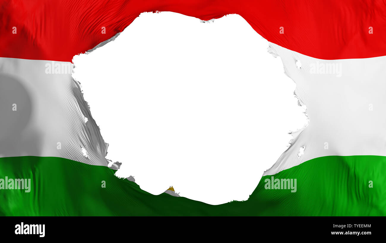 Broken Tajikistan flag Stock Photo