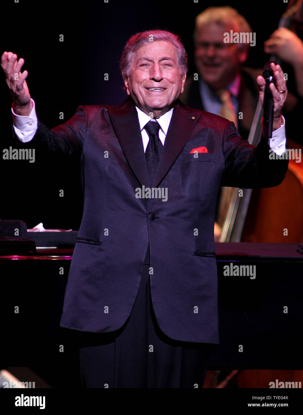 Tony Bennett performs in concert at the Broward Center for the Performing Arts in Fort Lauderdale, Florida on February 27, 2013. UPI/Michael Bush Stock Photo