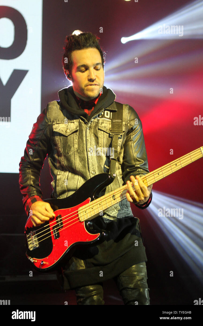 Peter Wentz with Fall Out Boy performs at the Fillmore in Miami Beach on June 5, 2013. UPI/Michael Bush Stock Photo