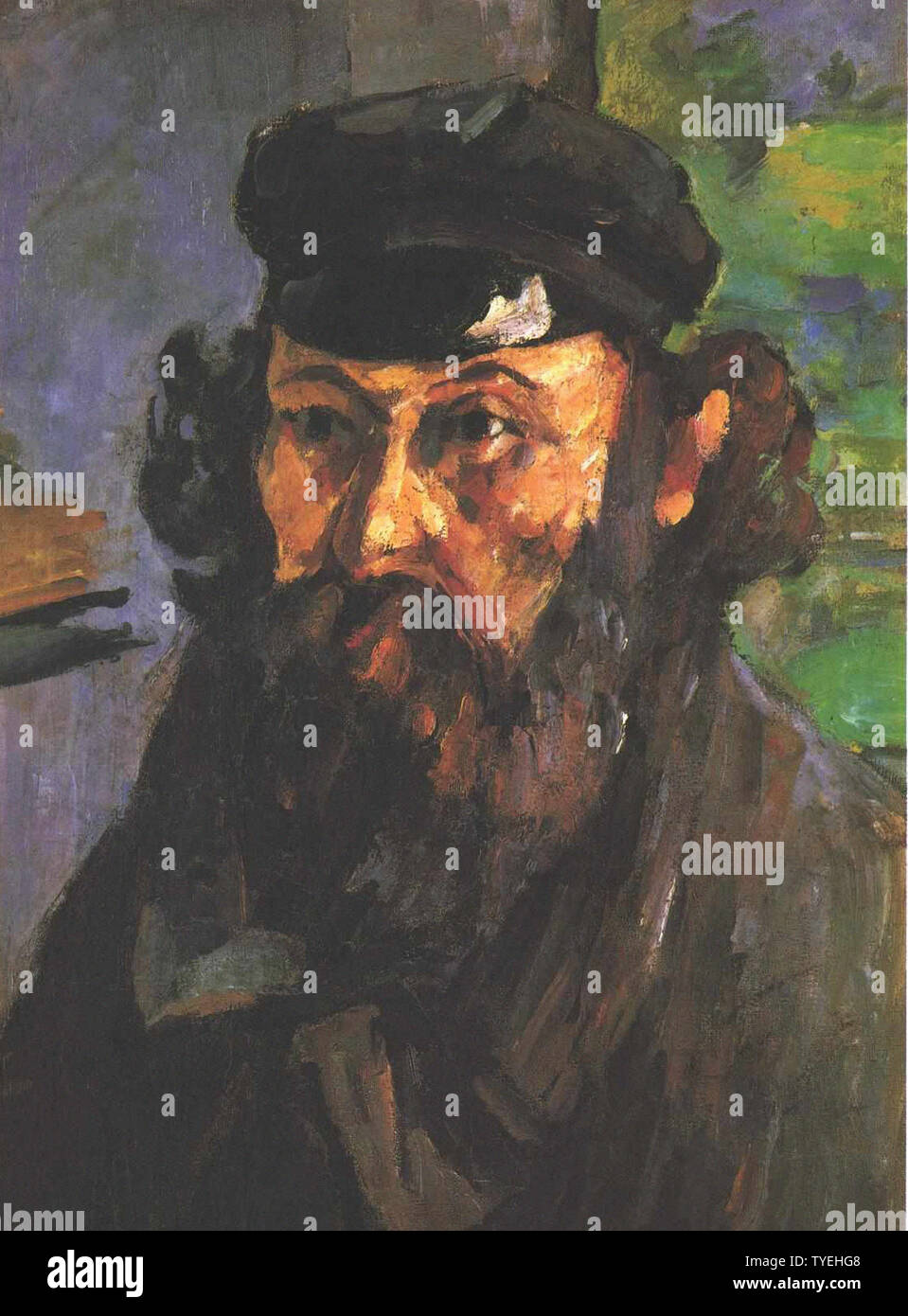 Paul Cézanne - Self Portrait Casquette C 1872 Stock Photo