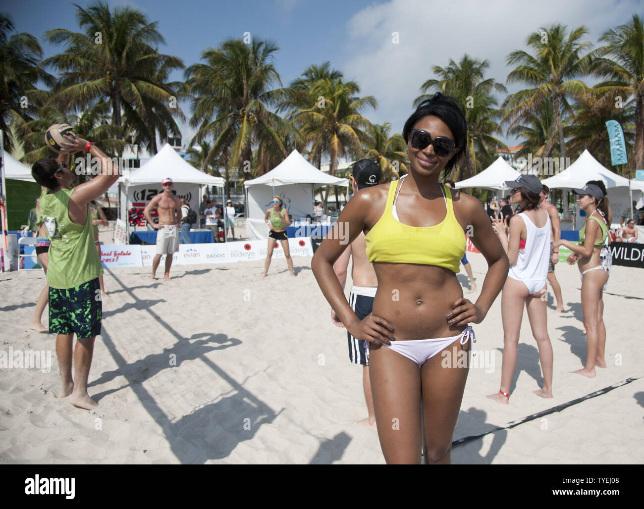 Miss USA 2012 Nana Meriwether at the WILDFOX Model Beach Volleyball