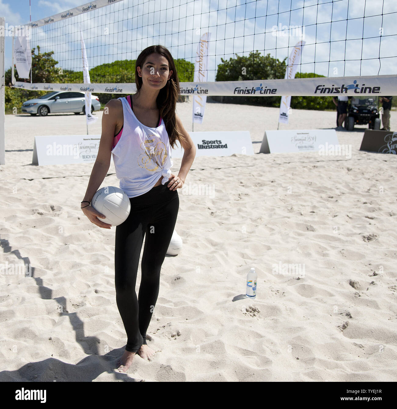 Sports Illustrated model Lily Aldridge poses for a photo at the second annual Celebrity Chef
