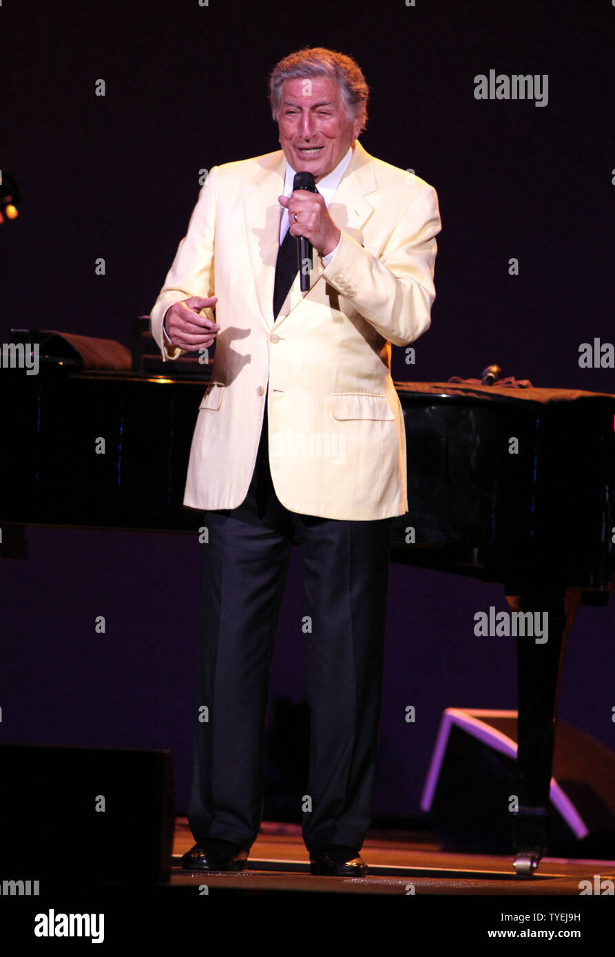 Tony Bennett performs at the Hard Rock Live at Seminole Hard Rock Hotel and Casino in Hollywood, Florida on March 14, 2014. UPI/Michael Bush Stock Photo