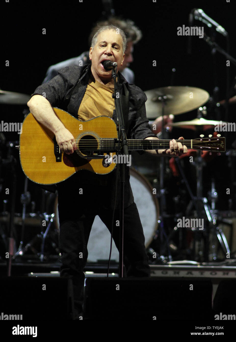 Paul Simon performs in concert with Sting at the BB & T Center in Sunrise, Florida on March 15, 2014.  UPI/Michael Bush Stock Photo